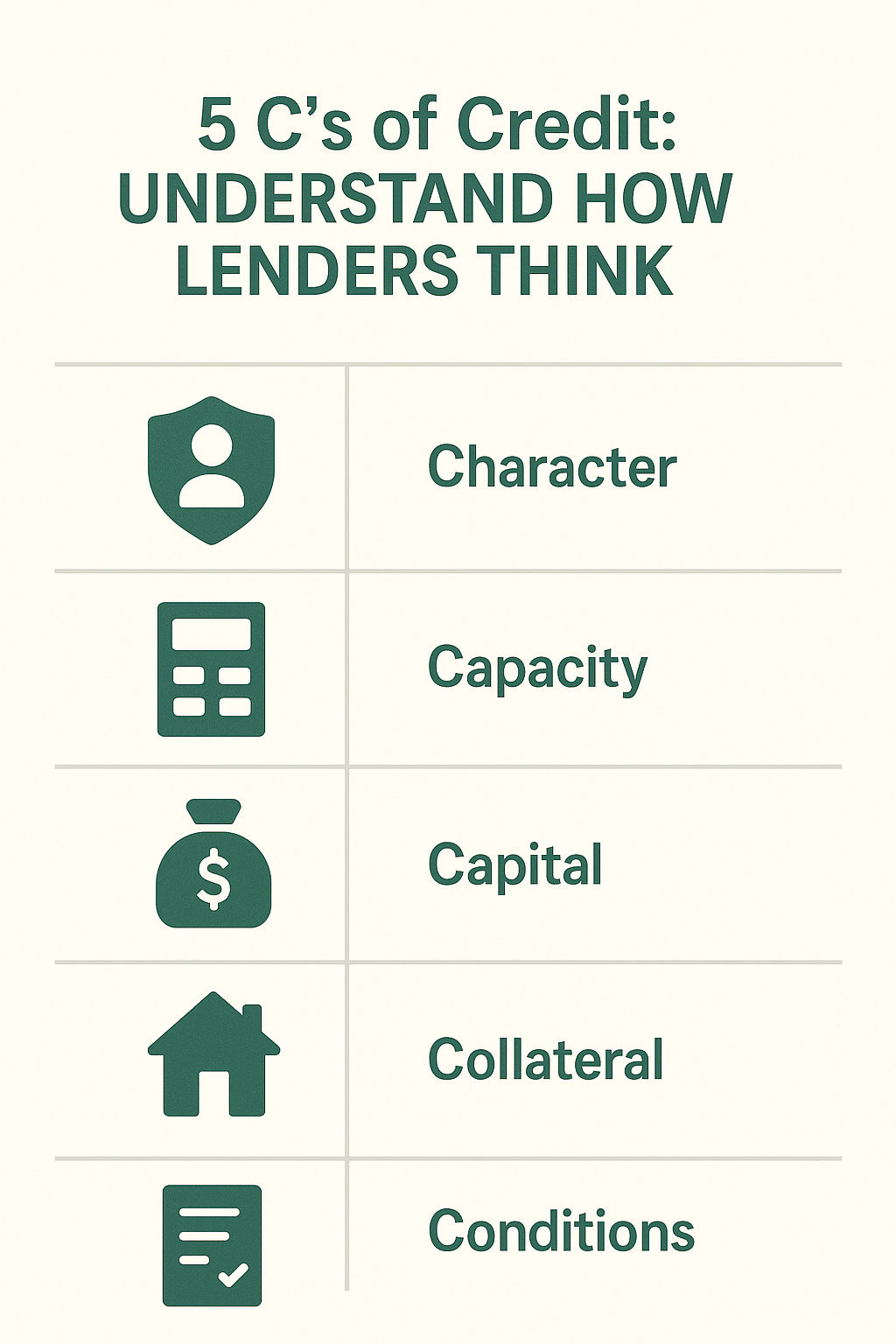 5 cs of credit