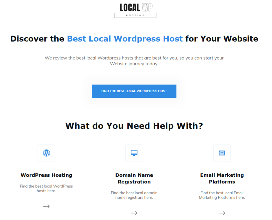 Local wordpress host
