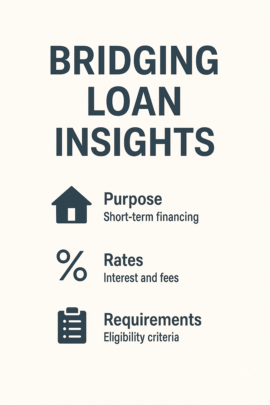 Bridging loan information