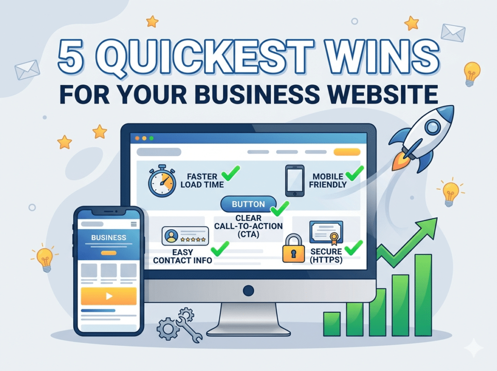 5 quickest wins business website